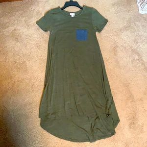 XXS Lularoe Carley high low tshirt dress